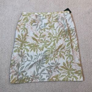 NWT Harve Benard Skirt Floral A-line Gray Green Size 14
